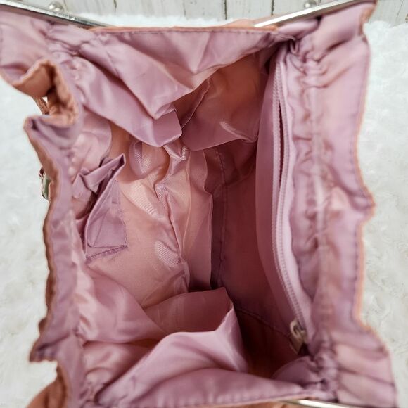 Floral Clutch Purse Bag Rose Pink - Picture 9 of 11